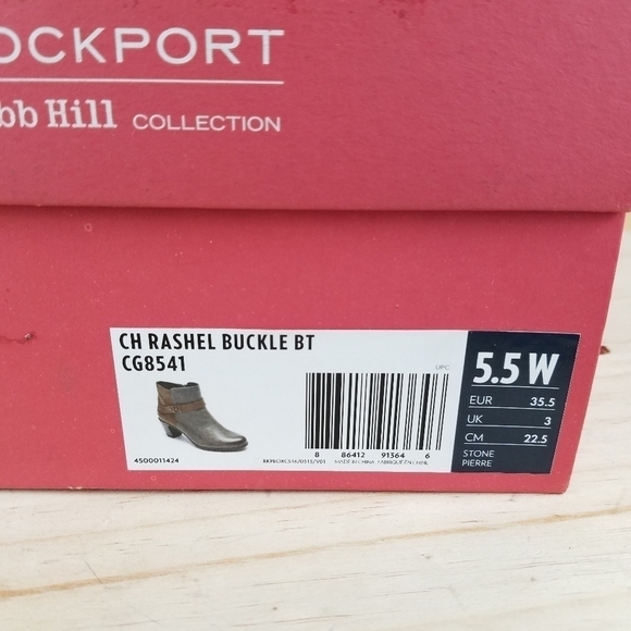 Rockport Cobb Hill Collection 5.5 US Rashel Boots Ankle Booties Nubuck Leather - Picture 11 of 11